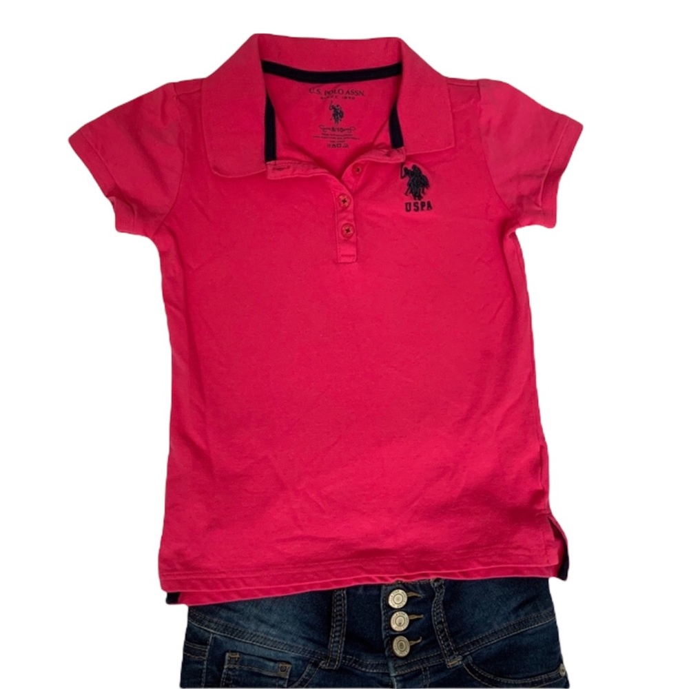 Girls pink Polo shirt